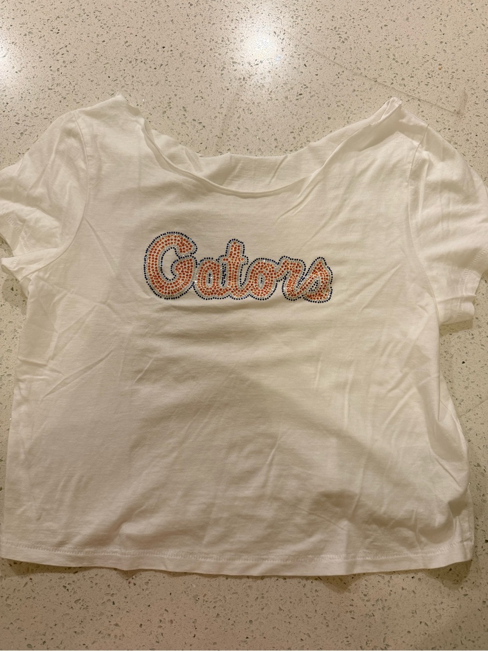 Florida Gators rhinestone cut crop top